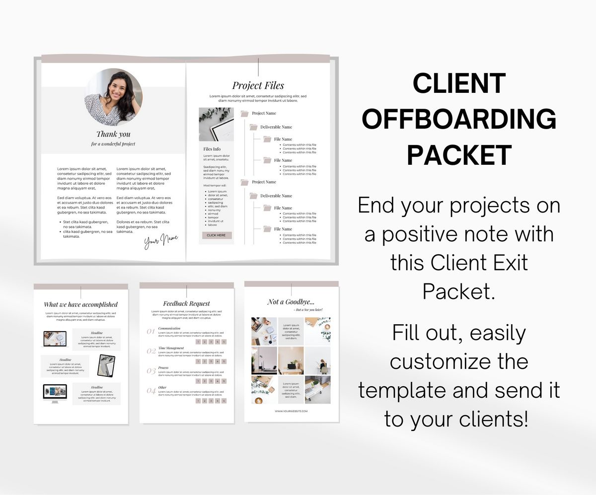 Business Template Client Packet Client Goodbye Client Exit Packet Canva Template