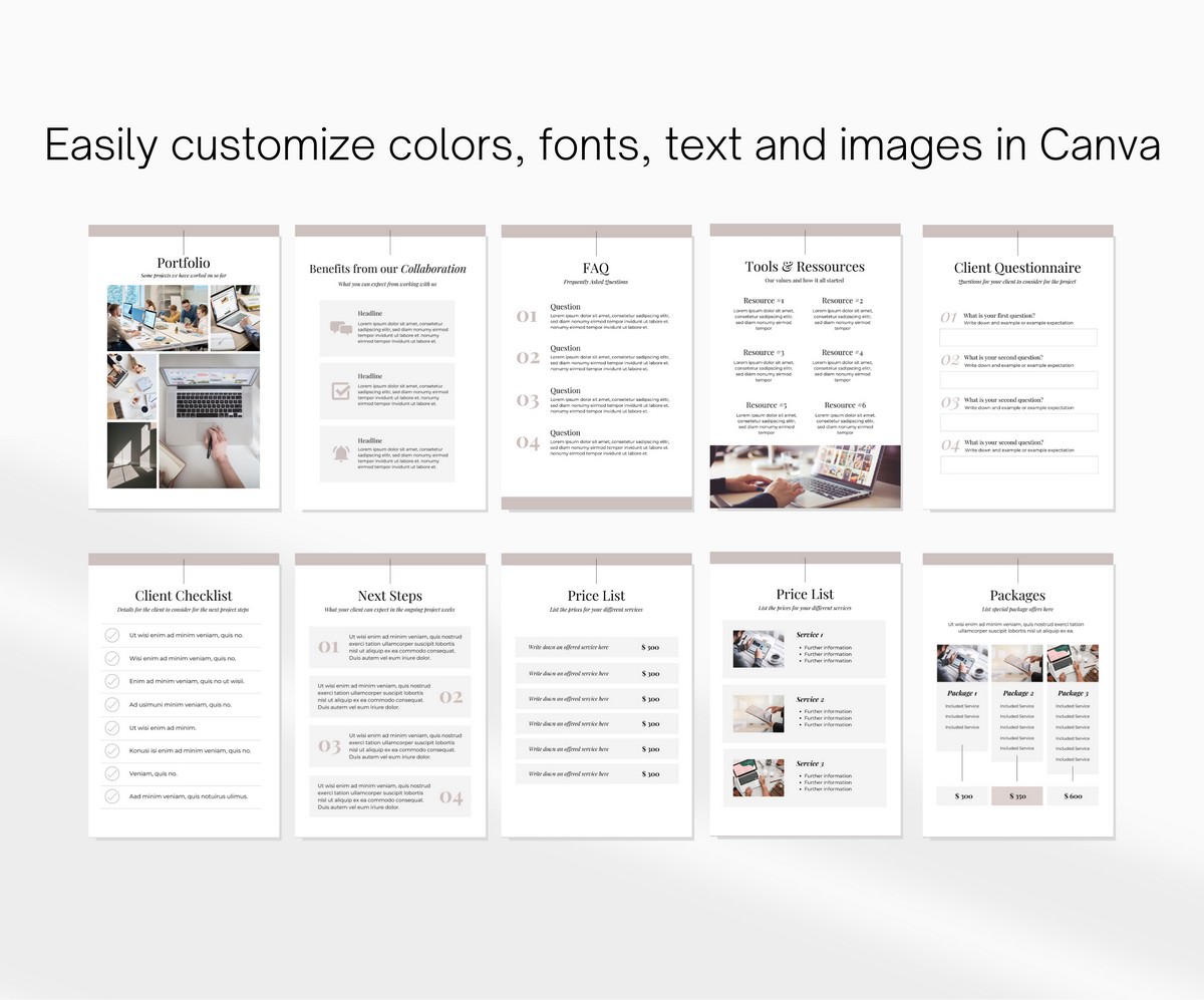 Client Welcom Packet Template What to include
