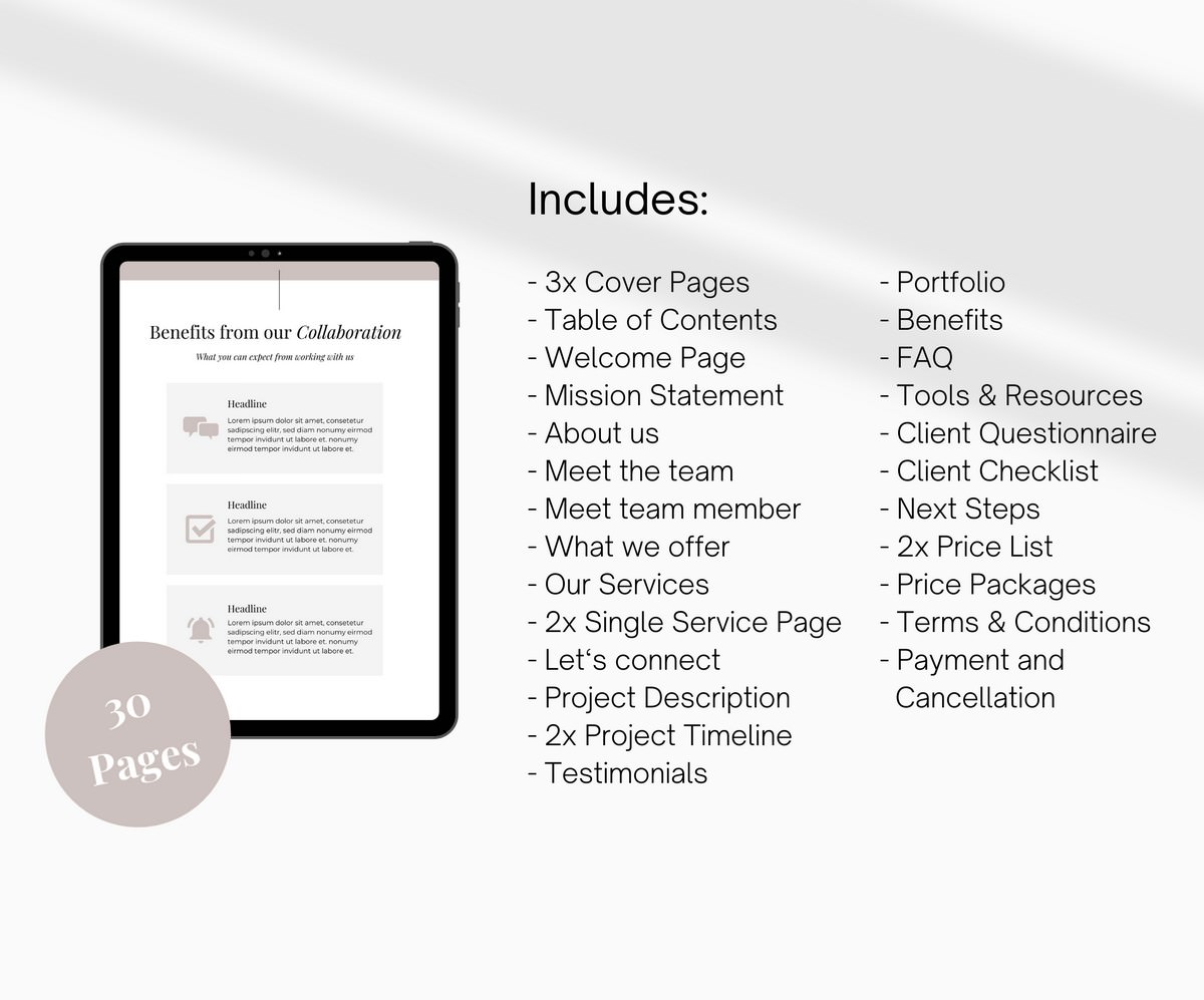 Client Welcom Packet Template for Canva