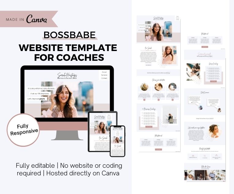 Canva Website Template for Coaching Business