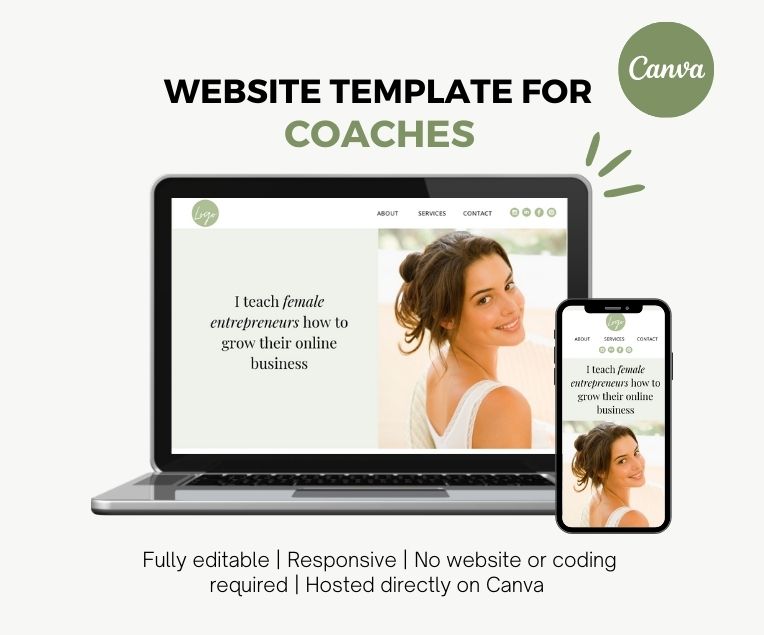 Canva Website Template Coach